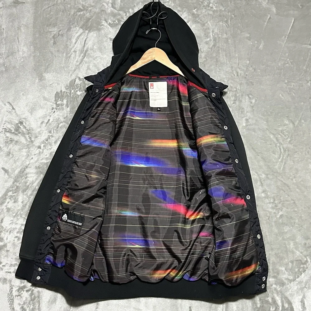 Matix Hybrid Hooded Puffer Jacket Mens Sz L Black Streetwear Skater Lightweight